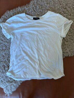 Sanctuary White Short Sleeve Crewneck Tee